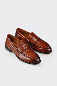 Resim Elle Shoes Taba Deri Erkek Klasik Ayakkabı 