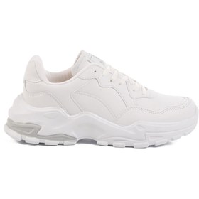 Resim WALKWAY Beyaz Cilt Bağcıklı Kadın Spor Ayakkabı 159 G 