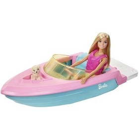 Resim Barbie Bebek ve Yüzebilen Teknesi Oyun Seti Barbi 