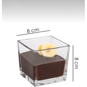 Resim Mafa Home 6'lı Kare Magnoliya Tatlı Kasesi Servis Sunum Cup Seti Büyük Boy 