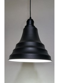 Resim Riolight Retro Siyah Içi Beyaz Tekli Metal Sarkıt Çap:23Cm (538286608) 