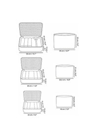 Resim 6'lı Valiz Düzenleyici Set - Bavul İçi Organizer Çok Amaçlı Organizer Set Seyahat Hurcu Gri 