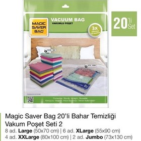 Resim Magic Saver Bag 20´Li Bahar Temizliği Vakumlu Poşet Seti 2 