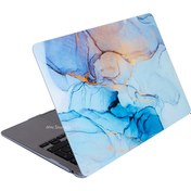 Resim MacBook Air M1 13" A1932 A2179 A2337 Uyumlu Açık Mavi Laptop Koruyucu Kılıf MARBLE14NL McStorey