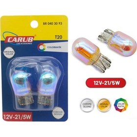 Resim Carub Diadem Orange Krom 12V W21/5W T20 W3 Ampul 