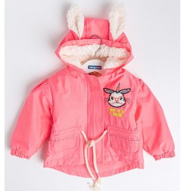 Resim Babymod Babymodunicorn Işlemeli Içi Peluş Neon Pembe Kız Bebek Mont 