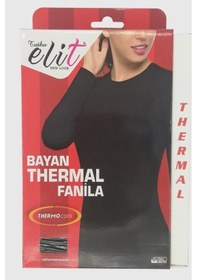 Resim Tutku Elit Kadın Termal Üst Uzun Kol Fanila Içlik 2706 - 1 Adet Siyah 