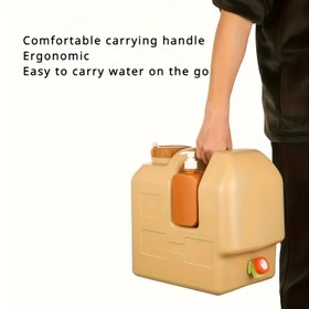 Resim 12/18.5/20L Taşınabilir Su Kovası | Sızdırmaz Musluklu | Katlanabilir Depolama, Kamp, Otomotiv İçin | Gıda Güvenliği, Sağlam Kapak ve Sap, Noel 