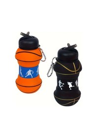 Resim Basketbol Topu Tasarımlı Akordiyon Su Şişesi Çok Renkli 