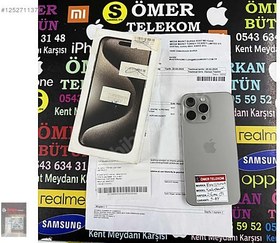 Resim Apple iPhone 15 Pro Max İkinci El TR | 256 GB | Natürel Titanyum 