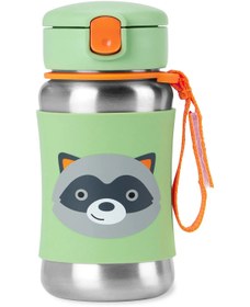 Resim Skip Hop Zoo Pipetli Paslanmaz Çelik Suluk 350 ml Rakun 