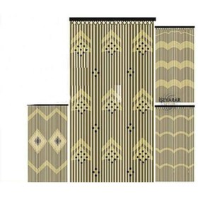 Resim İstoç Türk El Işi Naturel Separatör Kapı Dekor Perdesi 90x180cm Dizgisi 31 Sıra Ahşap Boncuklu Kapı Sinekliği 