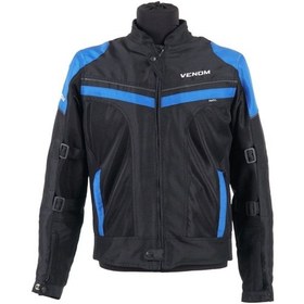 Resim Venom Dynamic Pro Dört Mevsim Korumalı Motosiklet Montu Mavi Siyah 