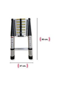 Resim Endokon 410 Cm. - 14 Basamaklı Teleskopik Alüminyum Merdiven - I Tipi Uzayan Merdiven 
