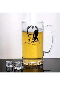 Resim Atatürk Tasarımlı Arjantin Bira Bardağı Kulplu Bardak 