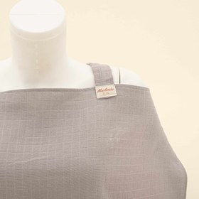 Resim Çift Katlı Muslin Emzirme Önlüğü - Koyu Gri Muslin 