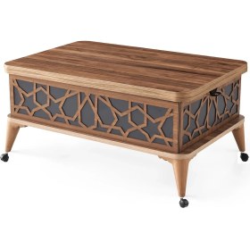 Resim Zerenland 115 Tekerlekli Akıllı Sehpa, Sihirli Sehpa, Orta Sehpa, Laptop Masası 