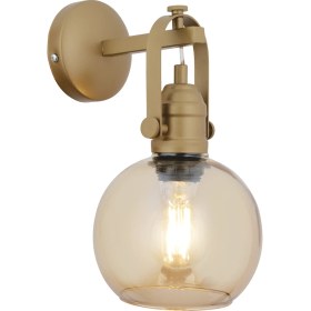 Resim Apliqa Cherish Tekli Eskitme Bal Camlı Modern Yatak Başı, Salon Aplik 