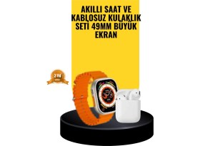 Resim Normadia Sesli Görüşme Özellikli Akıllı Saat ve Kulaklık Seti 