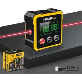 Resim SHC4200 Mey Ithalat® Sgs 5431 Lazer Dijital Açı Ölçer Mıknatıslı 