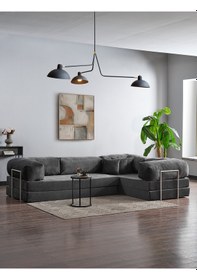 Resim Legom Lucas Aktivite Koltuğu Yatak Olabilen Çok Amaçlı Kanepe L Koltuk Antrasit Antrasit 