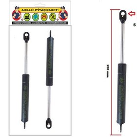 Resim Gt 5x200gka Shs Gazlı Amortisör Piston 200mm-50n Dolap-kapak Delıklı Model Mobilya 2 Adet 