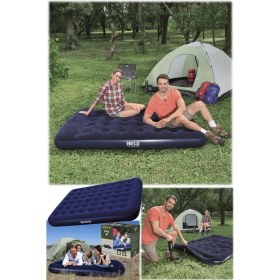 Resim Munico 190 x 130 Çift Kişilik Şişme Yatak Mavi Uyku Yatağı Çadırın Içine Yerleştirilebilir Ses Yapmaz Prof 