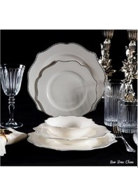 Resim Massimo Verona Platin 6 Kişilik 24 Parça Yemek Takımı 