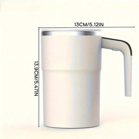 Resim Willowhaven Beyaz Otomatik Karıştırmalı Şarjlı Isıtmalı Elektrikli Kahve Bardak Termos 