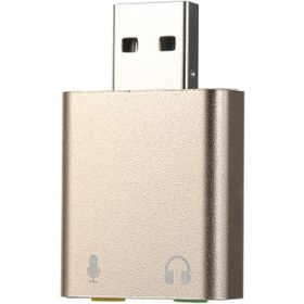Resim Hombey Usb Dış Ses Kartı, 3.5mm Kulaklık Ve Mikrofon Dönüştürücü, Sürücü Gerektirmeyen, Bilgisayar Dış Ekran, Altın Renk 