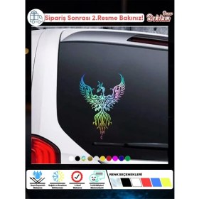Resim Tribal Anka Kuşu Araç Sticker – Detaylı Tek Parça Tasarım (15X22 Cm) 