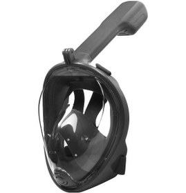 Resim Geeroyoo Tam Yüzlü Kurutucu Snorkel Maske - Çocuk & Yetişkin, Buhar Tutmayan Yüzme & Dalış Ekipmanı Siyah, S/m Siyah 