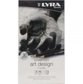 Resim Lyra Rembrandt Art Design Dereceli Kalem 12'li Metal Kutu 