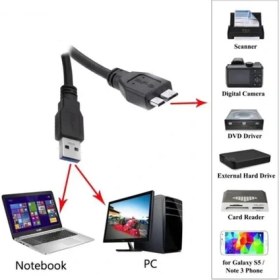 Resim Vwin USB 3.0 Taşınabilir HDD Harddisk Hard Disk Kablosu, Micro USB -B, Yüksek Hızlı Veri Aktarımı (1 Metre) 