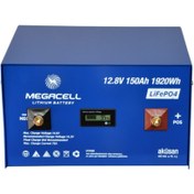 Resim Megacell Lifepo4 12.8v 150 Ah Lityum Demir Fosfat Akü 