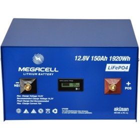 Resim Megacell Lifepo4 12.8v 150 Ah Lityum Demir Fosfat Akü 