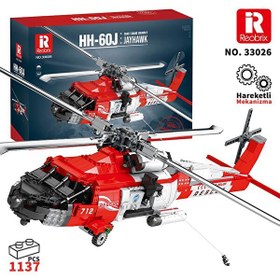 Resim Reobrix 33026 Amerikan Sikorsky Helikopter HH-60J Guard Search And Rescue Aircraft Yaratıcı Yapı Blok Seti Building Blocks - 113 