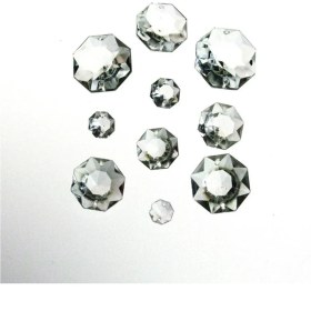 Resim Allians 14MM Şeffaf Octagon Avize Taşı 100 Adet, Dekoratif ve Parlak Tasarım 