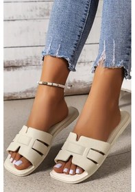 Resim Modafrato Verona Kadın Terlik Plaj Deniz Havuz Terliği Taba 