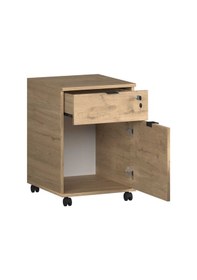 Resim Rio Ofis Kilitli Çekmeceli Keson - Florida Meşe 41x61x45 Cm 