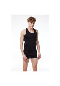 Resim Malabadi Erkek Siyah 6 Lı Paket %100 Pamuk Ribana Sporcu Atleti 6m039-e Siyah 