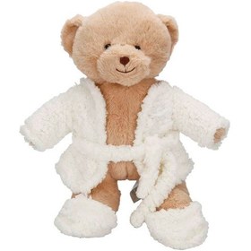 Resim Pijamalı Peluş Ayı 40 Cm Terlikli Uyku Ve Oyun Arkadaşı Sevimli Ayıcık Peluş Çok Renkli 