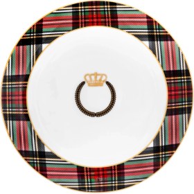Resim Zm Decor Beyaz Ekose Tabak 28 cm 