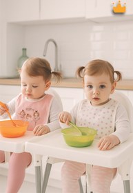 Resim Babyhola Balerin-kalp Desen Sıvı Geçirmez 2'li Mama Önlüğü 11229 