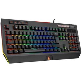 Resim Rampage KB-R105 EXHERO Usb Kablolu RGB Ledli Outemu Blue Switch 5 Makro Tuşlu Gaming Q Klavye 
