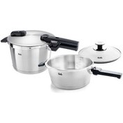 Resim Fissler Vitaquick Premium 6+3,5 Litre Düdüklü Tencere + Cam Kapak 