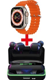 Resim GAMER ® Gs8 Watch 8 Ultra Akıllı Saat Turuncu Watch E10 Bluetooth Kulaklık Hediye 
