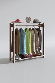 Resim Kenzlife Giysi Dolabı Maksut 135*100*40 Cvz Askılık Ayakkabılık 