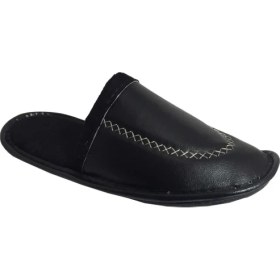 Resim Okanmed HLM01 Deri Erkek Kışlık Ev İçi Terliği Kışlık Ev Terliği 