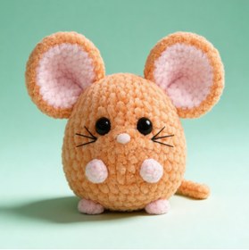 Resim The Gurumi Fare - Yeni Başlayanlar İçin Fare Amigurumi Örgü Kiti - Videolu & Tüm Malzemelerle Hobi Seti 